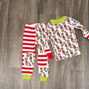 Hanna Andersson grinch Red and Green Kids Pajama Set